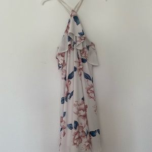 Halter neck floral sun dress